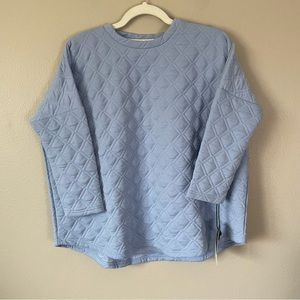 Tuckernuck Blue Quilted Crewneck Pullover